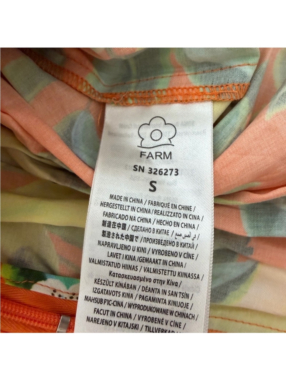 Farm Rio Orange Pear Print Dress - Picture 8 of 10